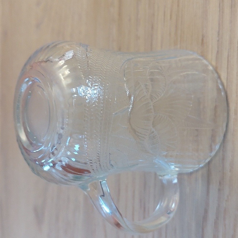 Arcoroc Canterbury Crocus Clear Glass Mugs Set Of 4 10oz EUC - Picture 9 of 14